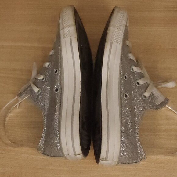 Converse Chuck Taylor Silver Sparkle Sneaker 6 - Picture 3 of 8